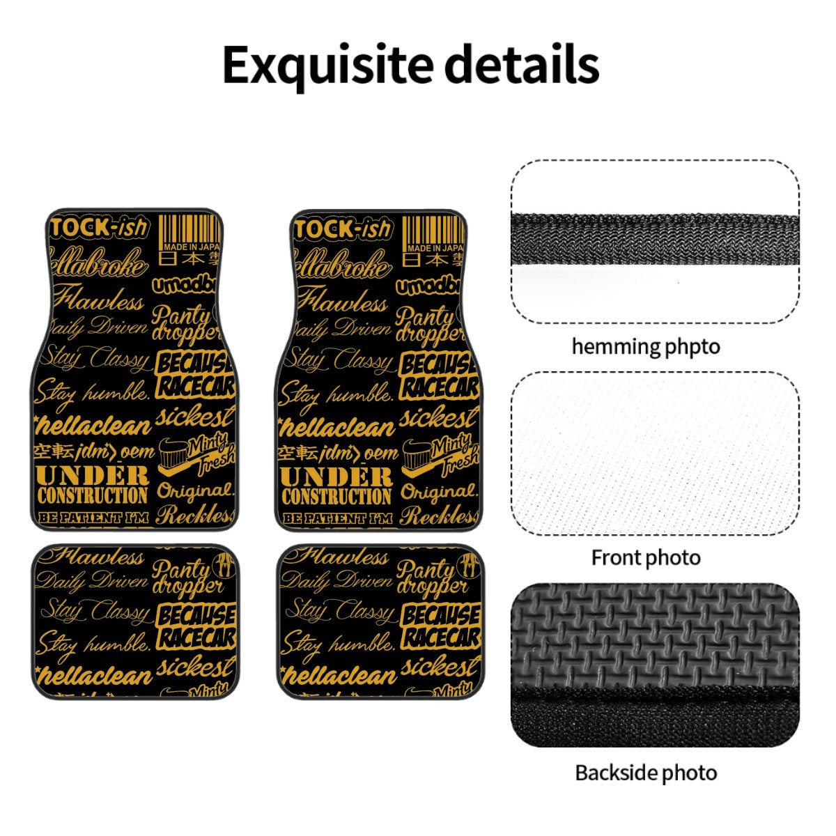 Golden Collage JDM Automotive Floor Mats