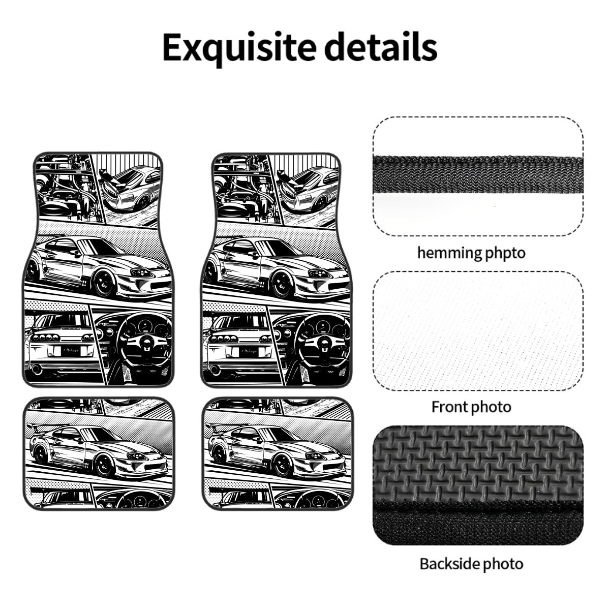 MK4 Supra Illustration Automotive Floor Mats