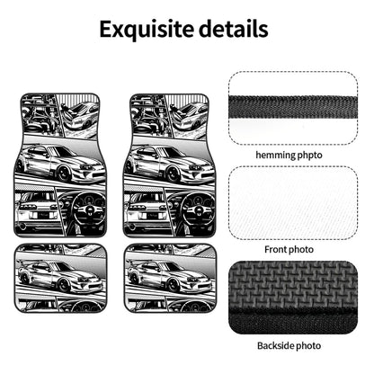 MK4 Supra Illustration Automotive Floor Mats