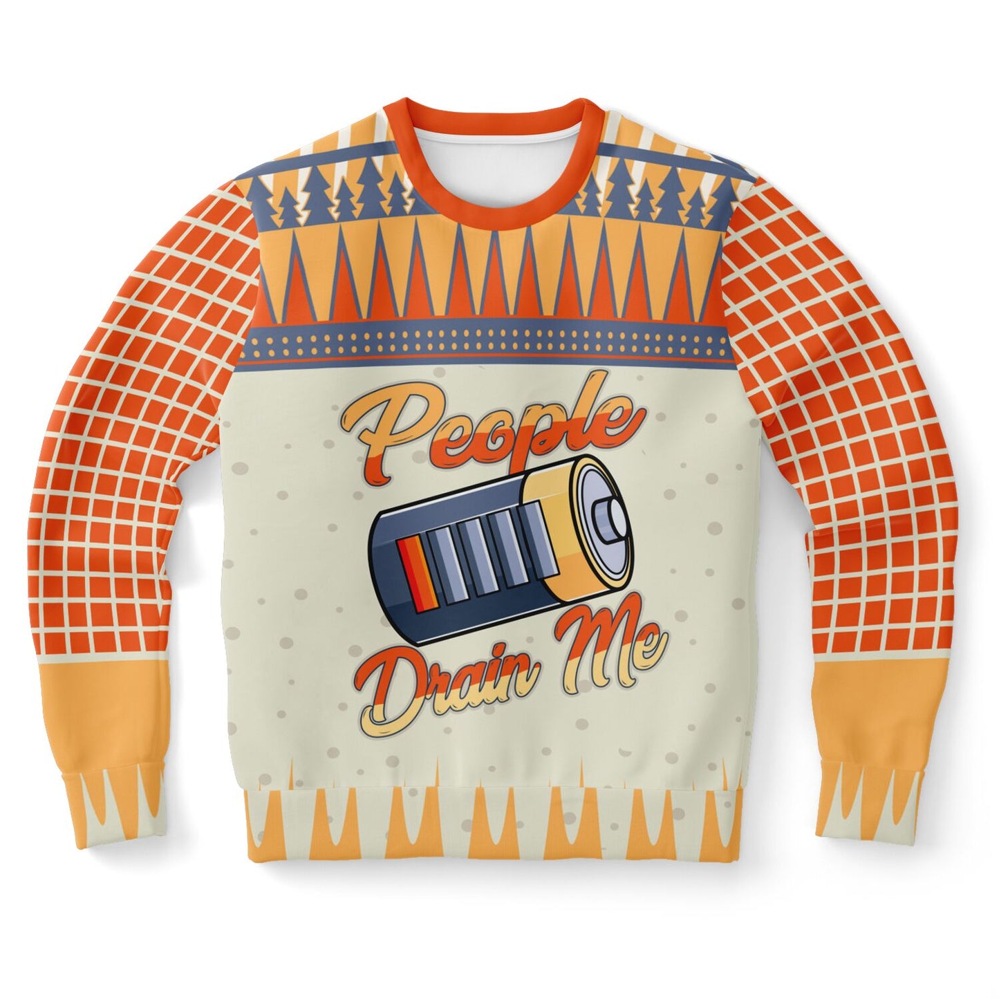 People Drain Me - Low Battery Funny Sweatshirt