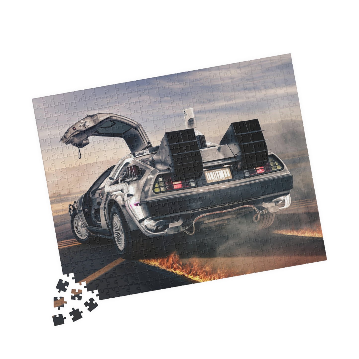 BTTF Delorean Jigsaw Puzzle [110, 252, 520, or 1014 pieces]