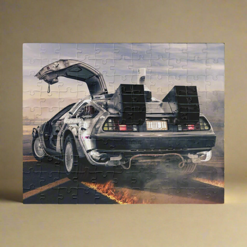 BTTF Delorean Jigsaw Puzzle [110, 252, 520, or 1014 pieces]