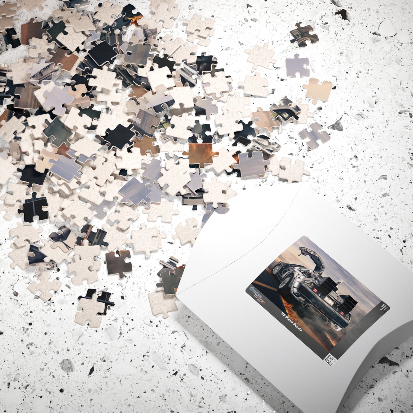 BTTF Delorean Jigsaw Puzzle [110, 252, 520, or 1014 pieces]