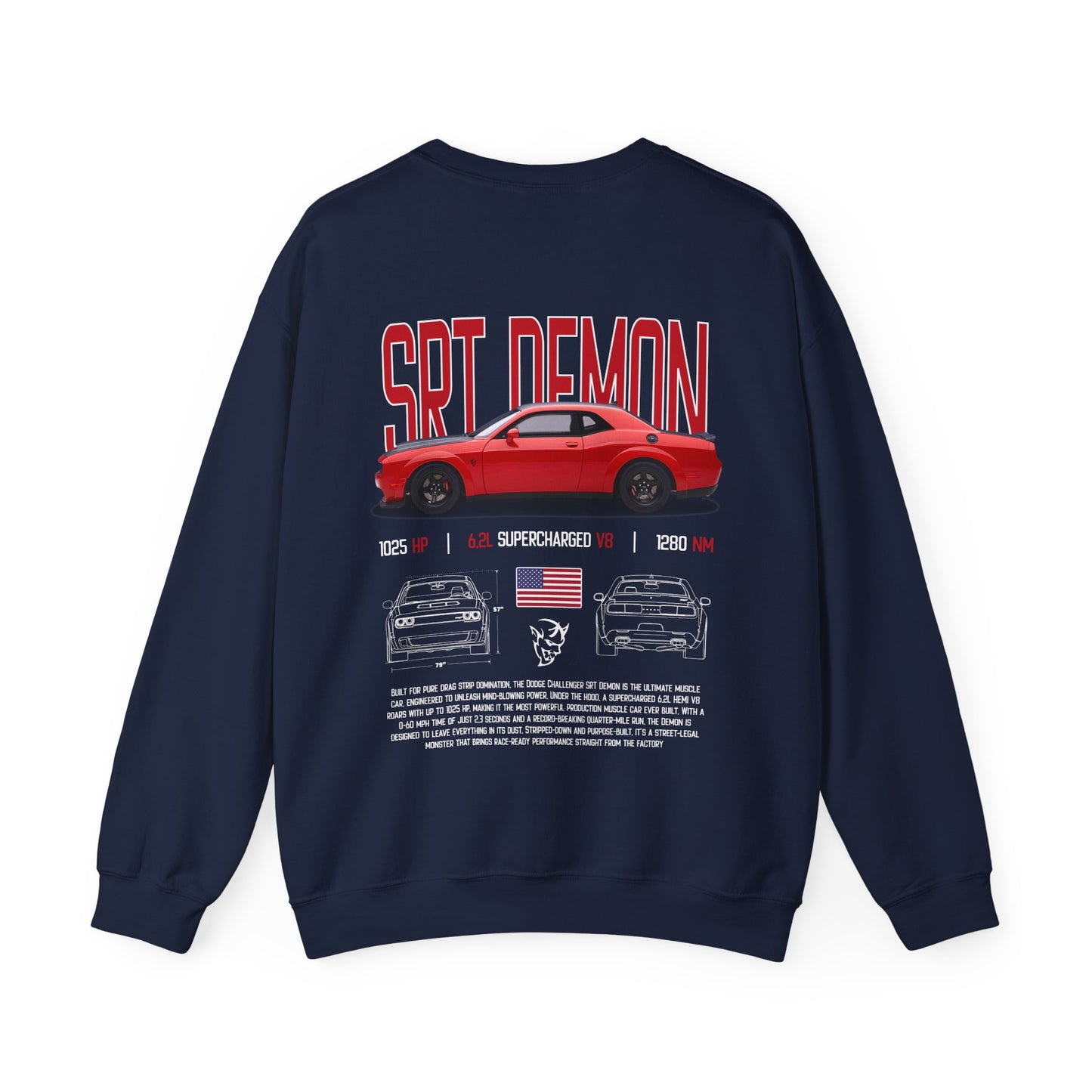 SRT Demon Poster Style Crewneck Sweatshirt
