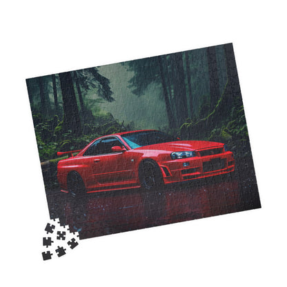 GTR R34 in the Rain Jigsaw Puzzle [110, 252, 520, or 1014 pieces]