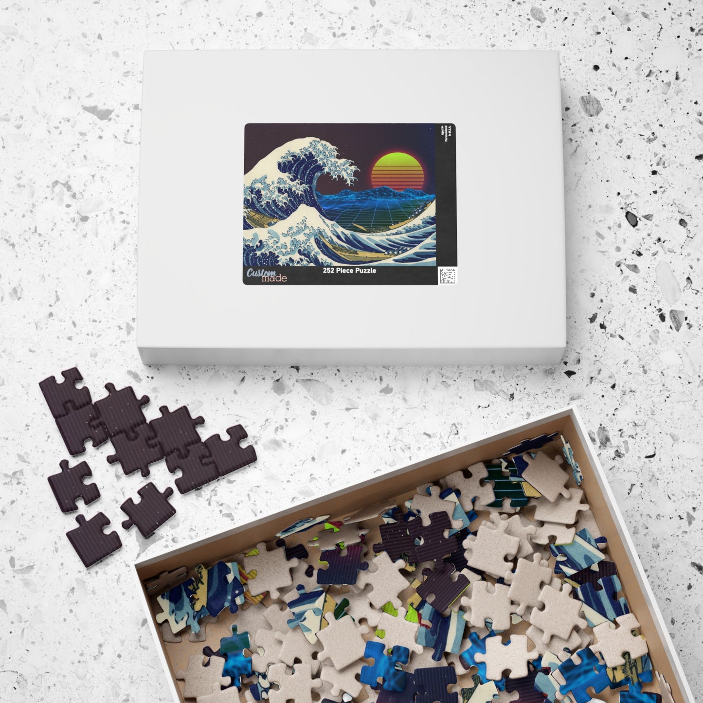 Retrowave Jigsaw Puzzle [110, 252, 520, or 1014 pieces]