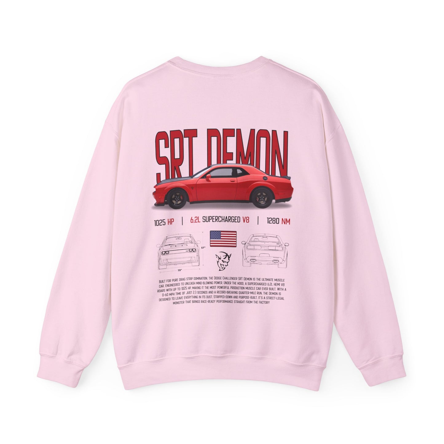SRT Demon Poster Style Crewneck Sweatshirt
