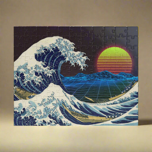 Retrowave Jigsaw Puzzle [110, 252, 520, or 1014 pieces]
