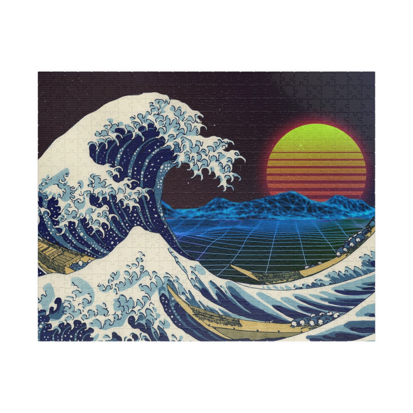 Retrowave Jigsaw Puzzle [110, 252, 520, or 1014 pieces]