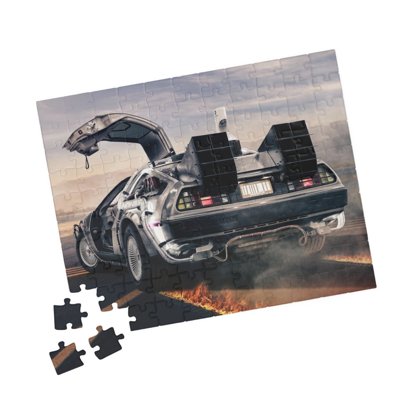 BTTF Delorean Jigsaw Puzzle [110, 252, 520, or 1014 pieces]