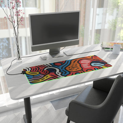 Unique Abstract Art RGB Gaming Mouse Pad