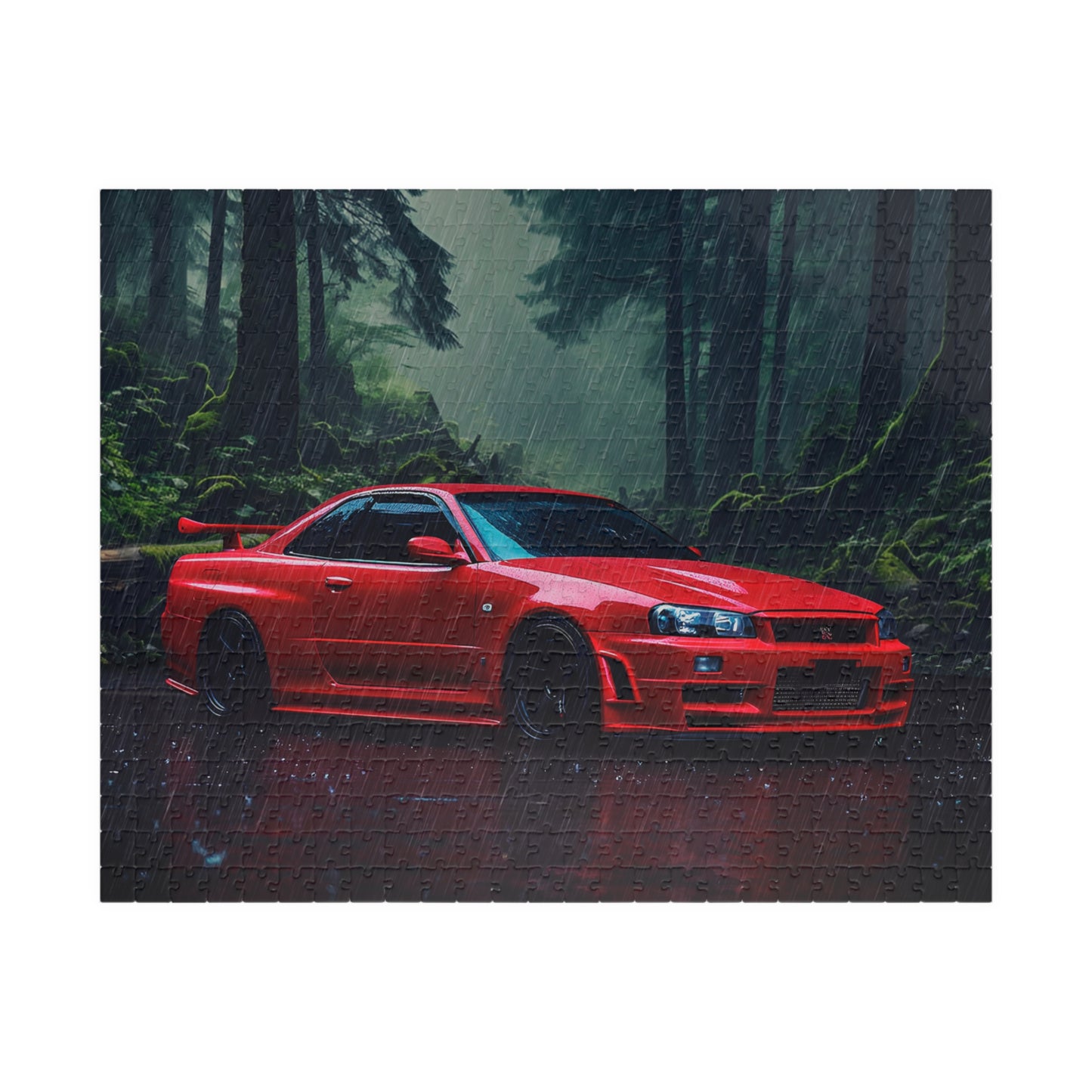 GTR R34 in the Rain Jigsaw Puzzle [110, 252, 520, or 1014 pieces]