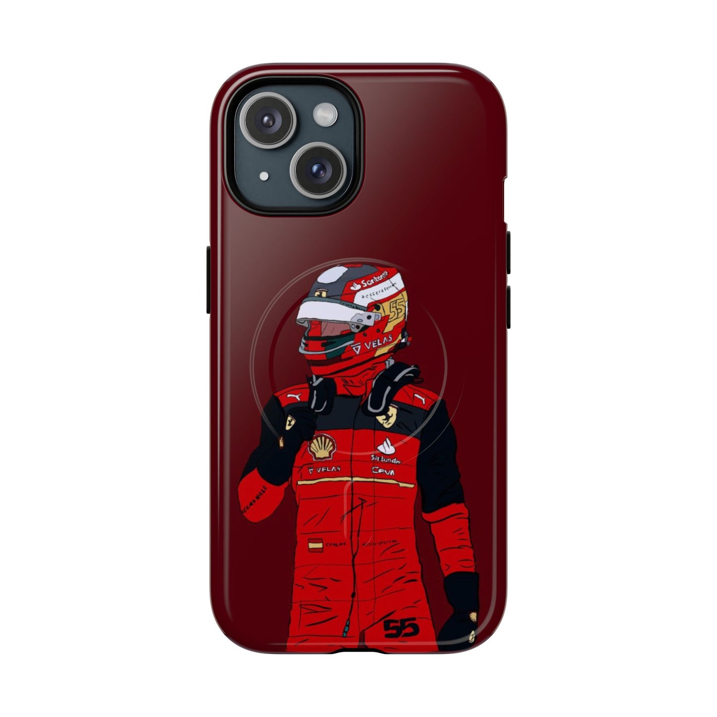 Sainz 55 F1 Illustration Inspired Tough Magnetic Case