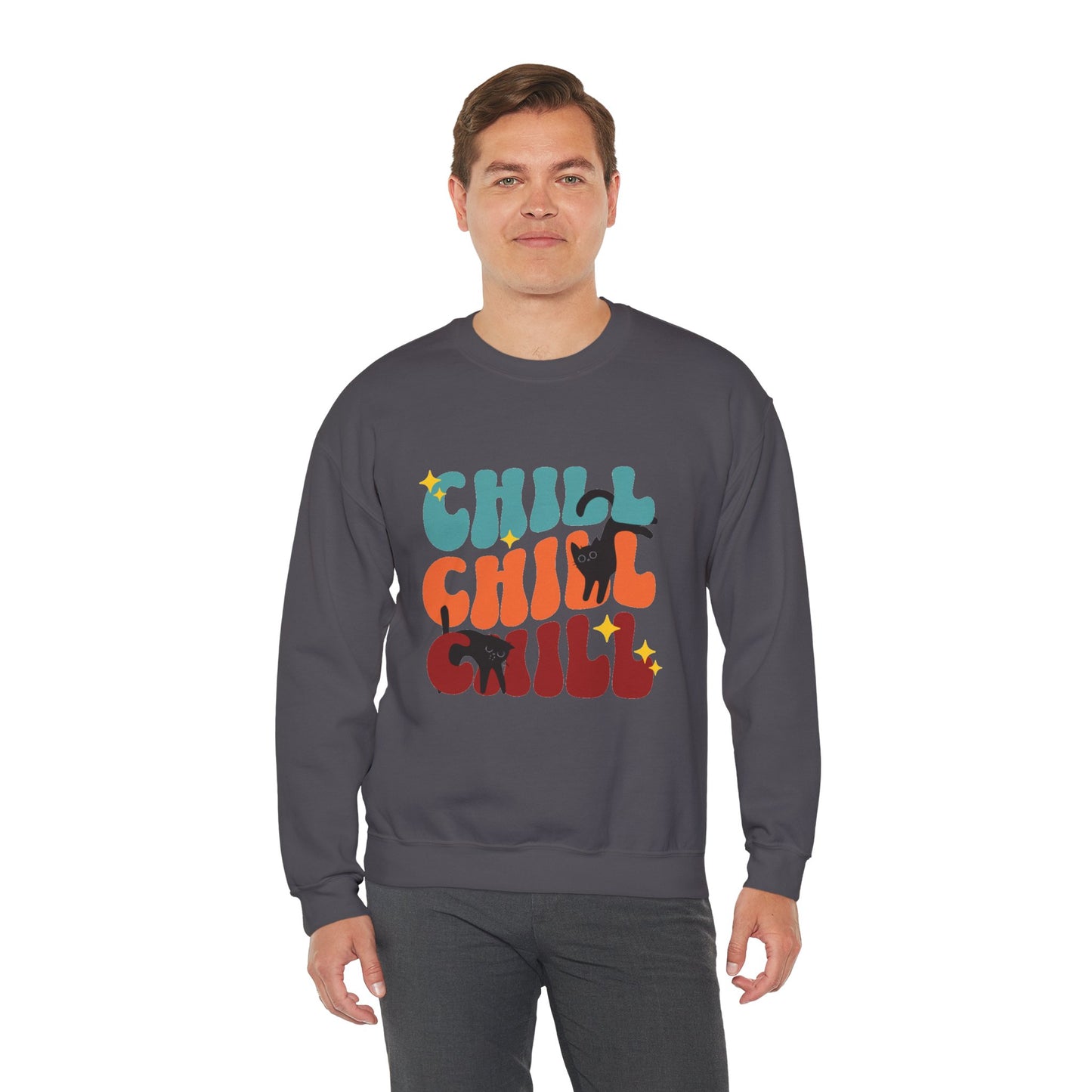 Chill Cat Unisex Heavy Blend™ Crewneck Sweatshirt