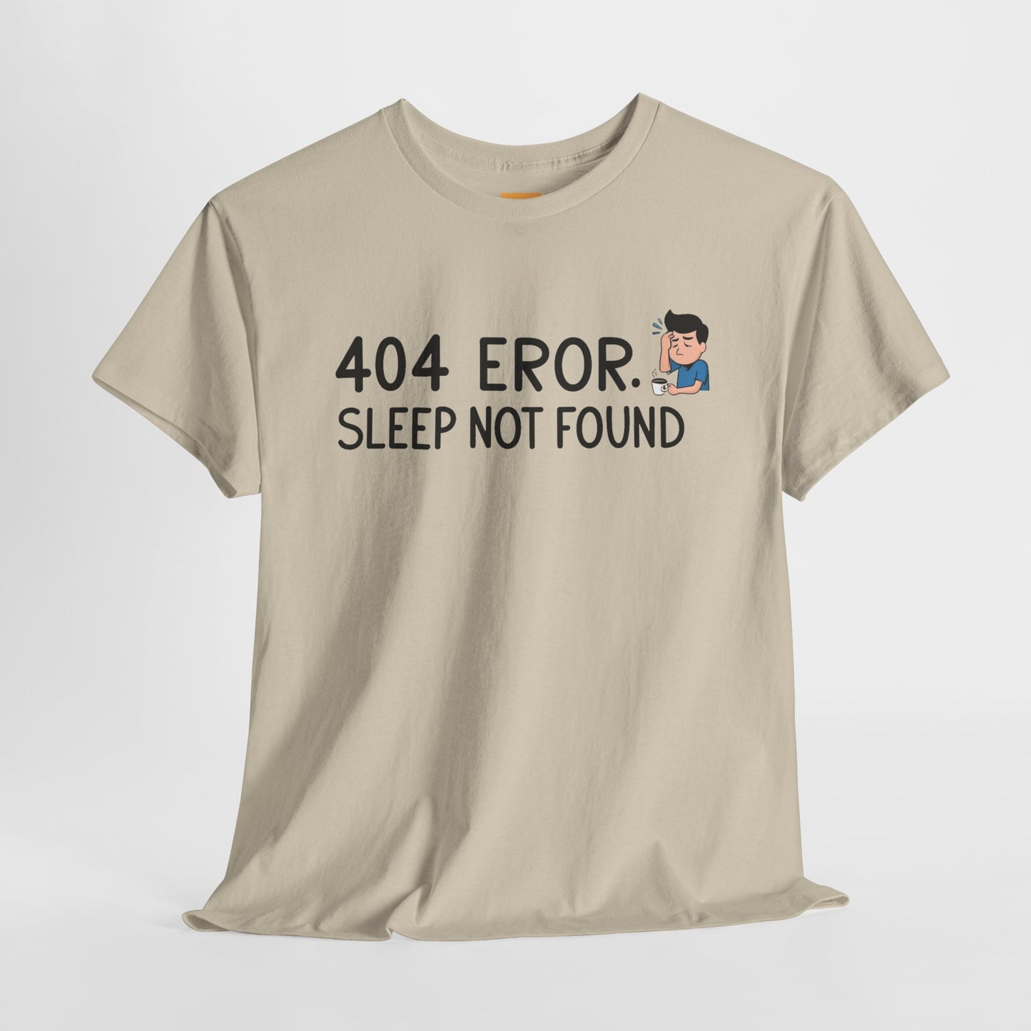 404 Error Sleep Not Found Funny Developer Cotton T-Shirt