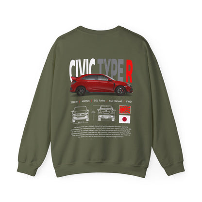 Civic Type R Poster Style Crewneck Sweatshirt