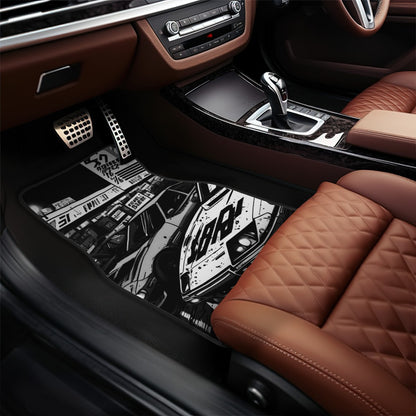 JDM B&W Automotive Floor Mats