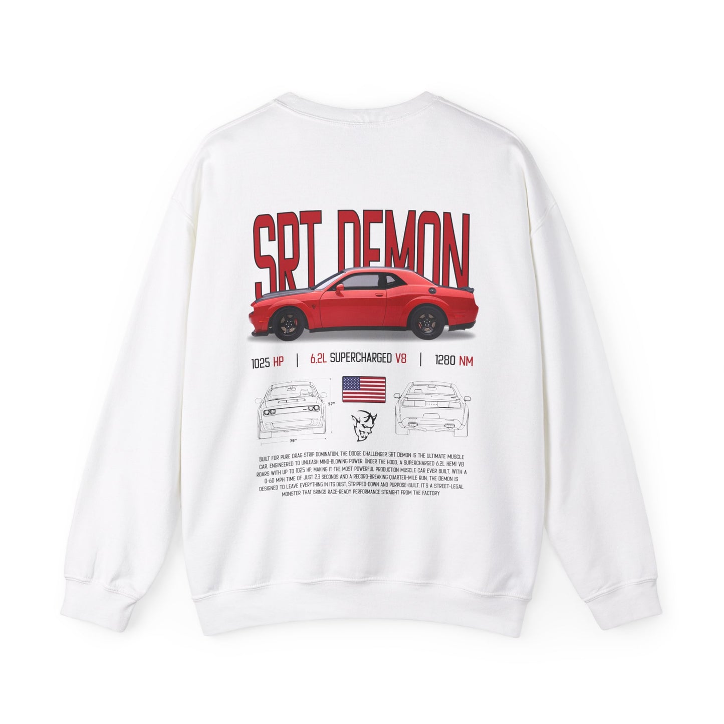 SRT Demon Poster Style Crewneck Sweatshirt
