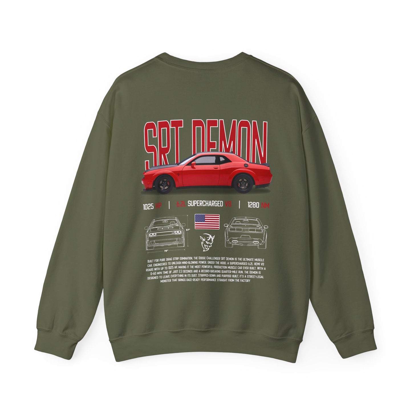 SRT Demon Poster Style Crewneck Sweatshirt