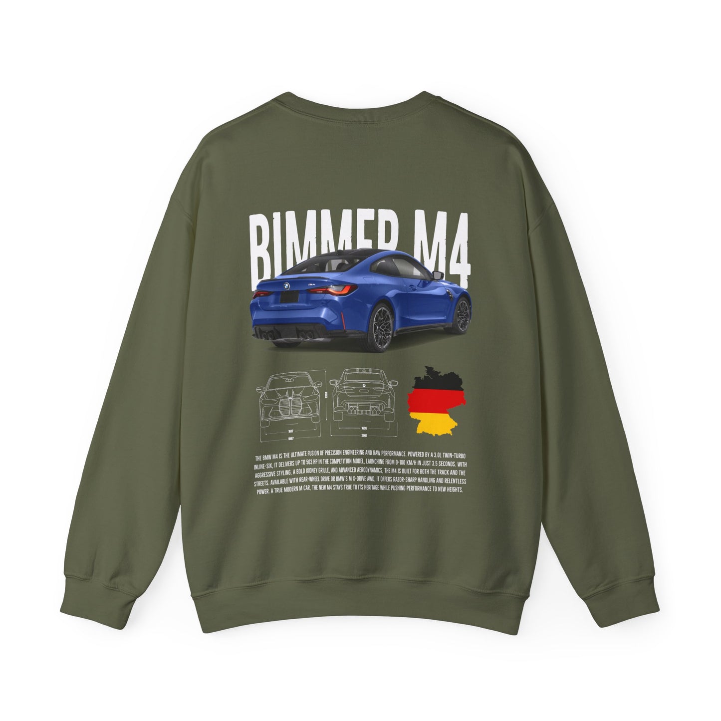 Bimmer M4 Poster Style Crewneck Sweatshirt