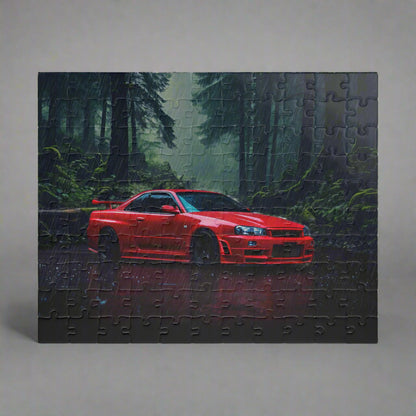 GTR R34 in the Rain Jigsaw Puzzle [110, 252, 520, or 1014 pieces]