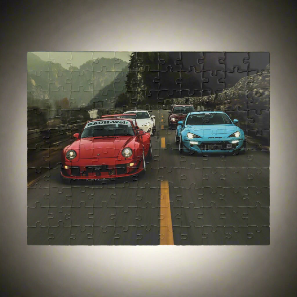 Car Lineup Jigsaw Puzzle [110, 252, 520, or 1014 pieces]