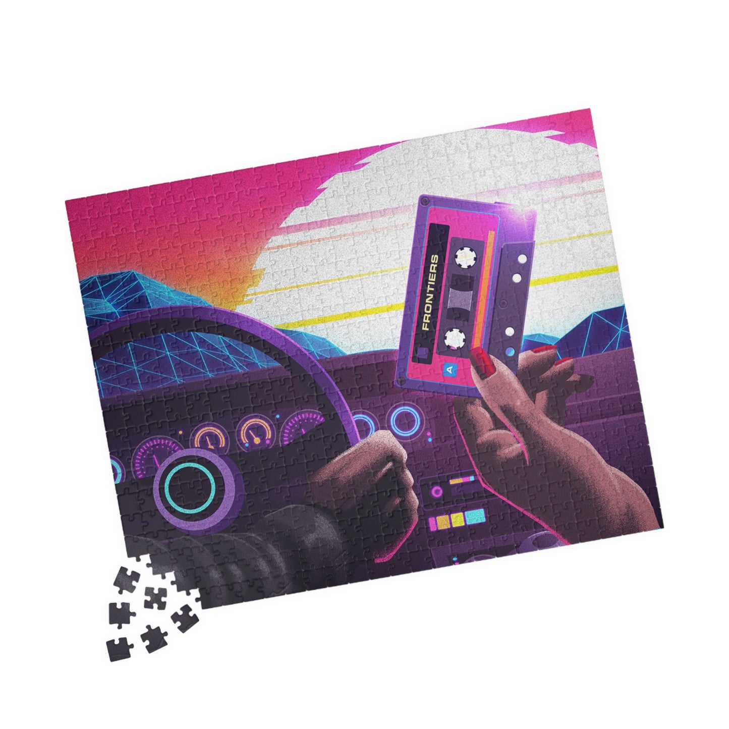 Retro Car Cabin Art Jigsaw Puzzle [110, 252, 520, or 1014 pieces]