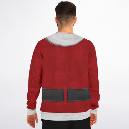 Fit Caucasian Santa Print Christmas Sweatshirt