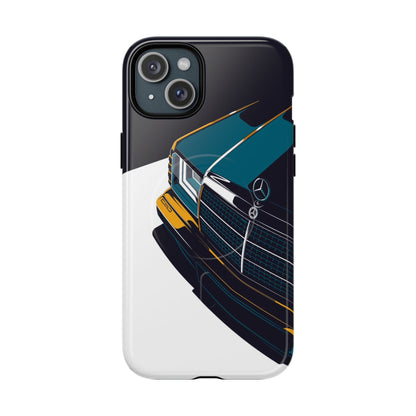 Merc W124 Illustration Tough Magnetic Case