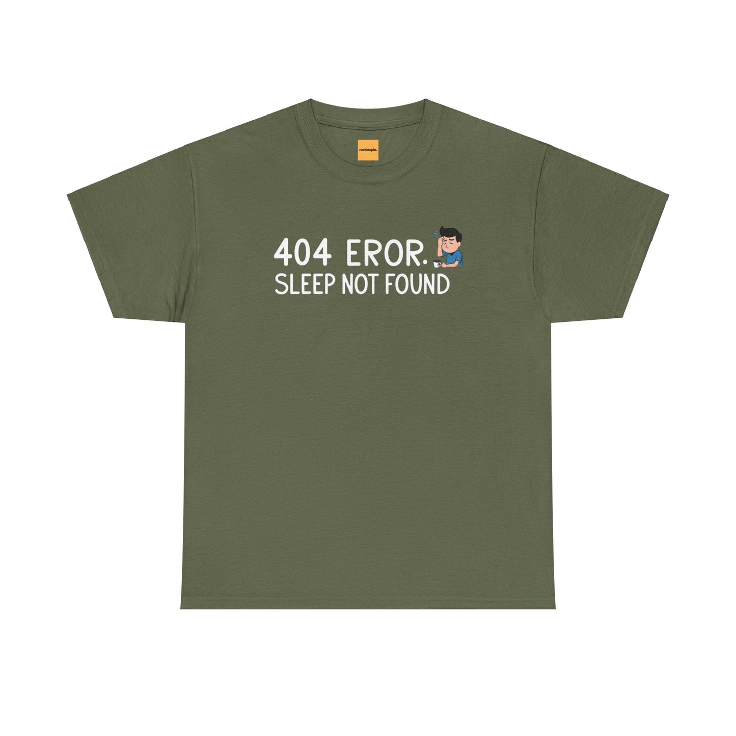 404 Error Sleep Not Found Funny Developer Cotton T-Shirt