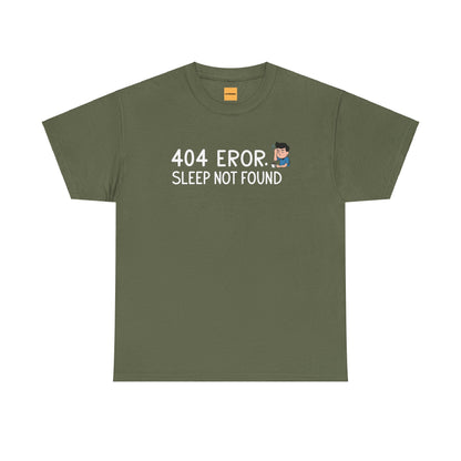 404 Error Sleep Not Found Funny Developer Cotton T-Shirt