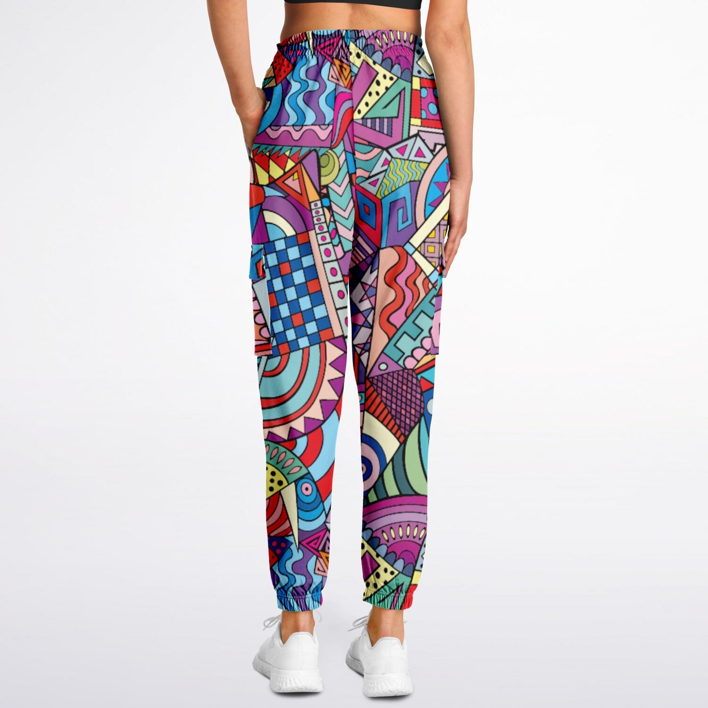 Abstract Artwork Fashion Cargo Sweatpants