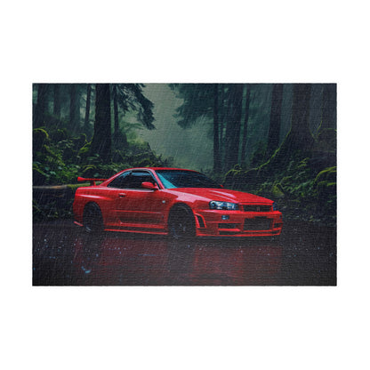 GTR R34 in the Rain Jigsaw Puzzle [110, 252, 520, or 1014 pieces]