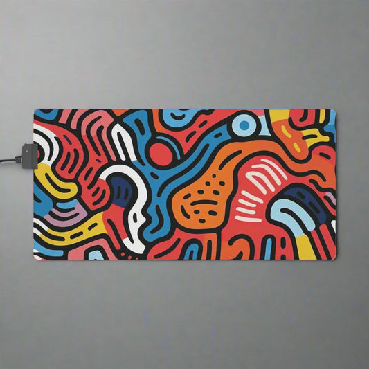 Unique Abstract Art RGB Gaming Mouse Pad