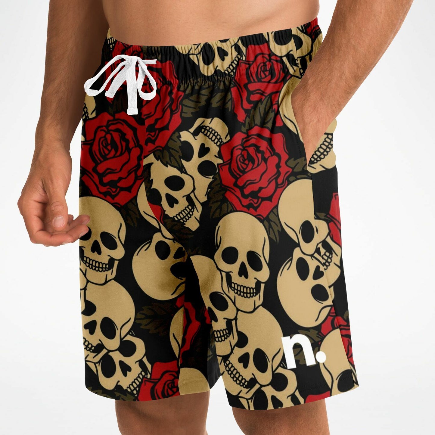 Flower & Skulls Long Shorts