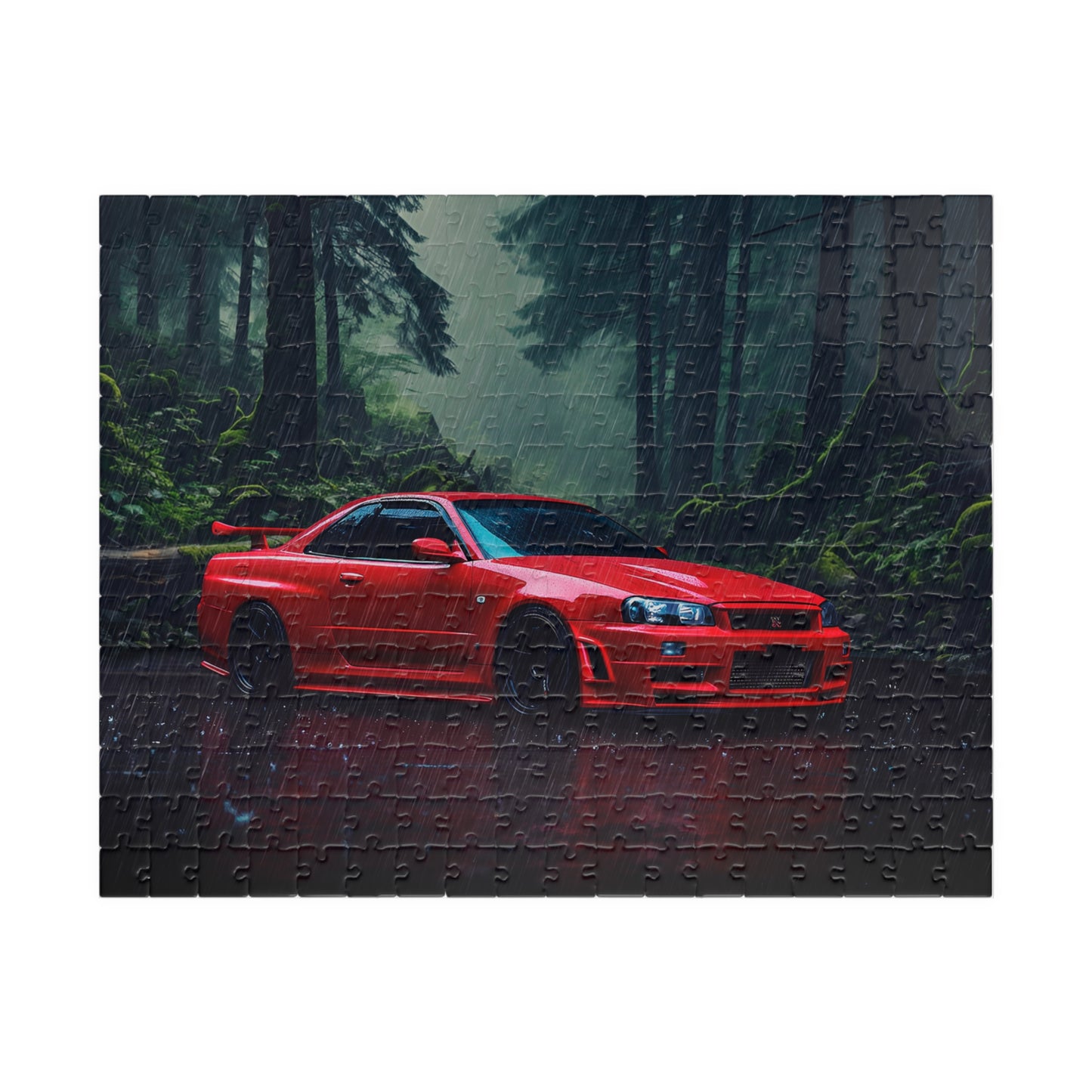 GTR R34 in the Rain Jigsaw Puzzle [110, 252, 520, or 1014 pieces]