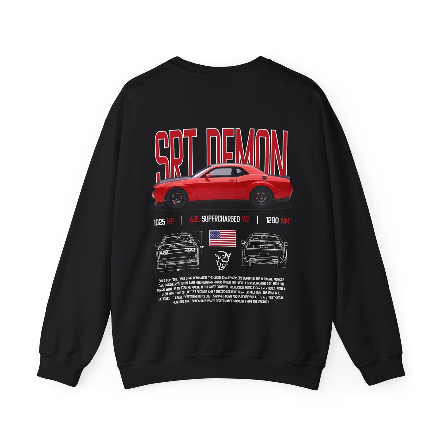 SRT Demon Poster Style Crewneck Sweatshirt