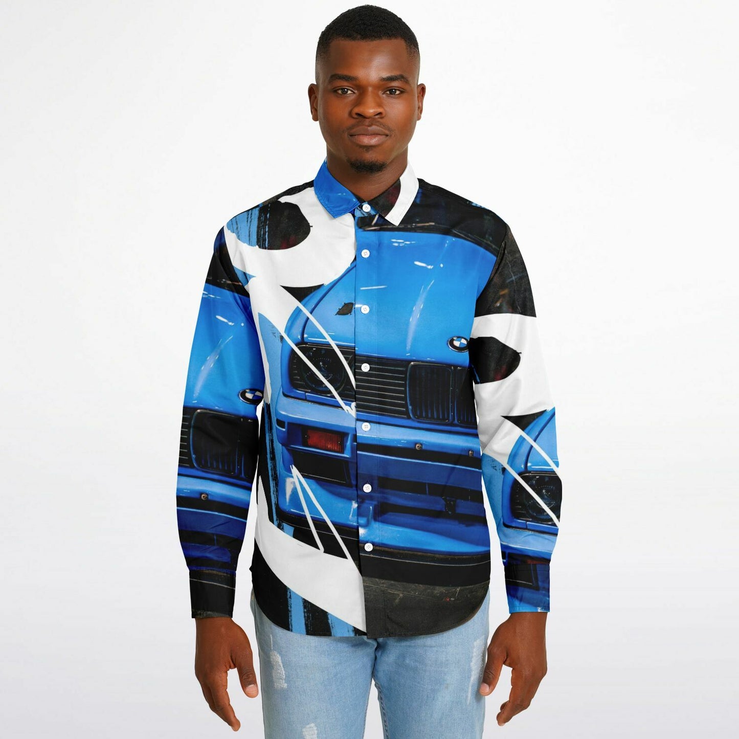 BMW E30 M3 Long Sleeve Button Down Shirt - AOP