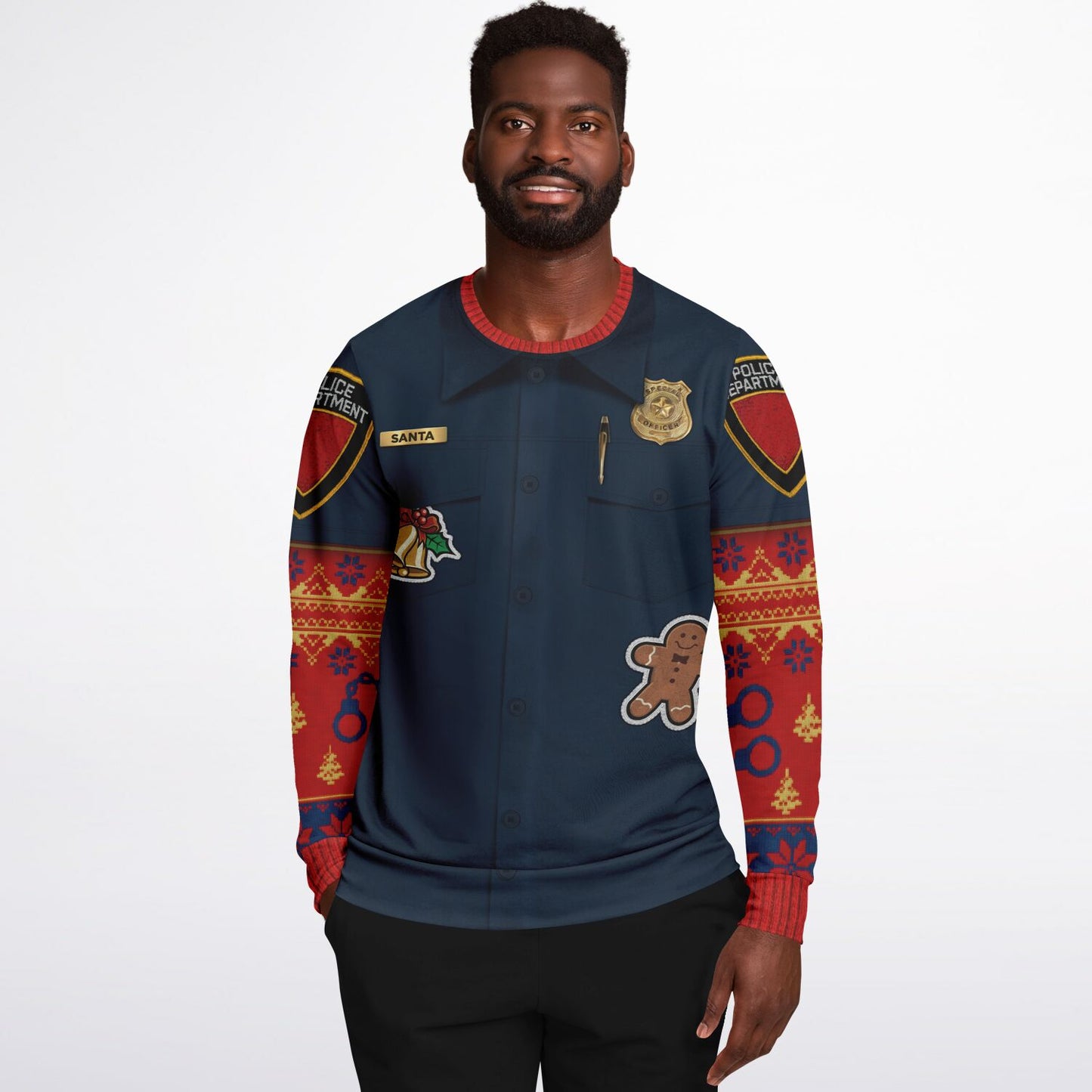 Police Navidad Christmas Inspired Printed Sweatshirt