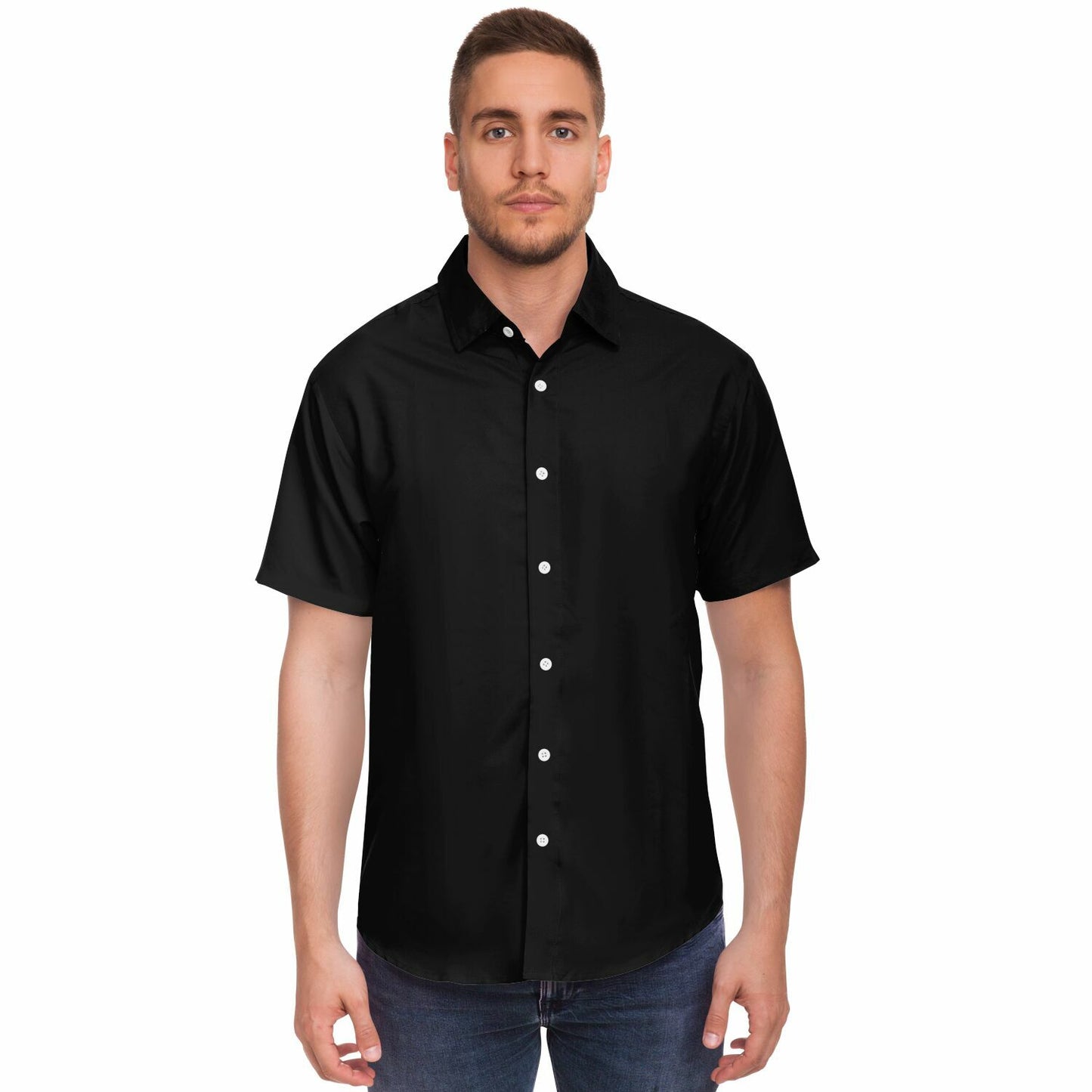 Silvia Soul Short Sleeve Button Down Shirt - AOP