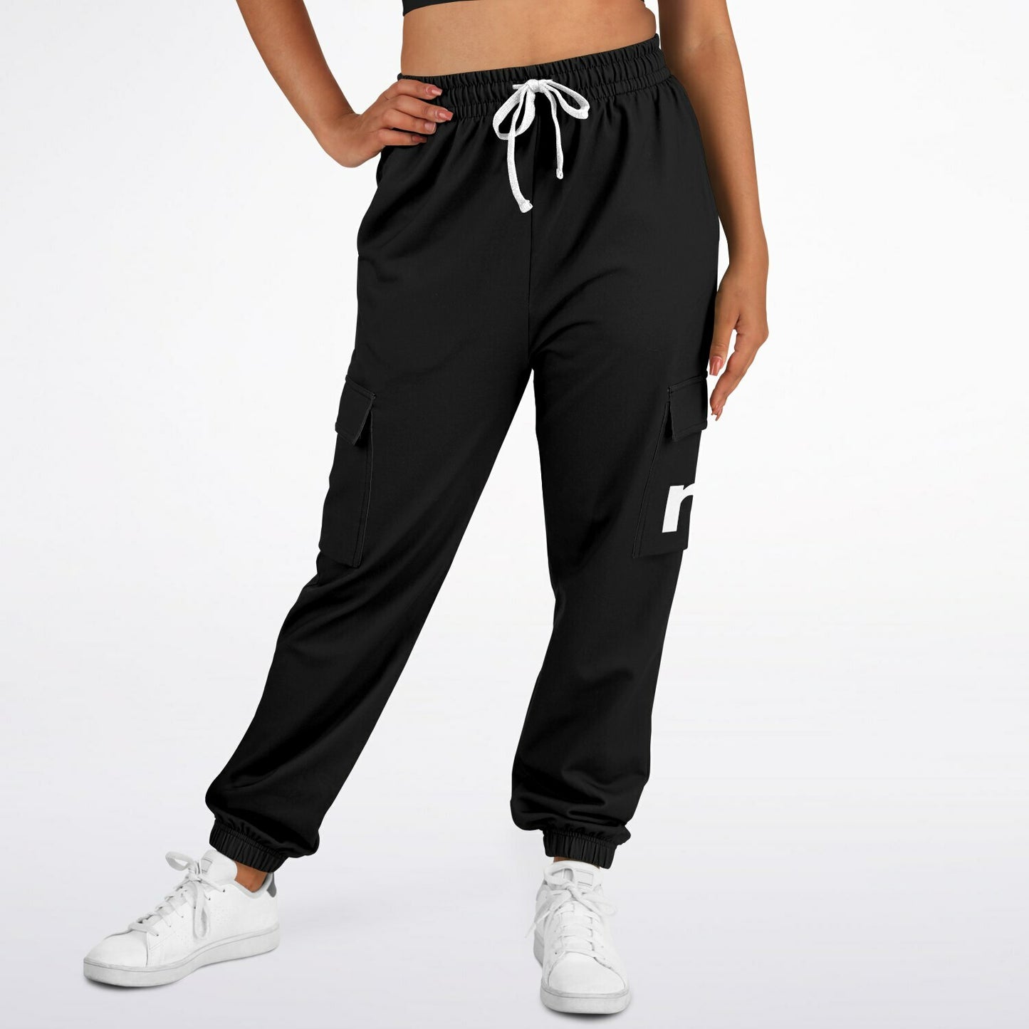 Basic Black Fashion Cargo Sweatpants