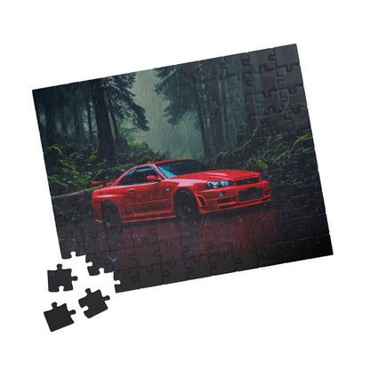 GTR R34 in the Rain Jigsaw Puzzle [110, 252, 520, or 1014 pieces]