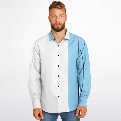 Turbo S Illustration Art Long Sleeve Button Down Shirt - AOP