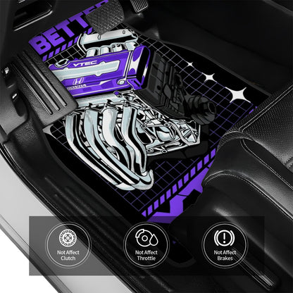 VTEC Engine Illustration Automotive Floor Mats