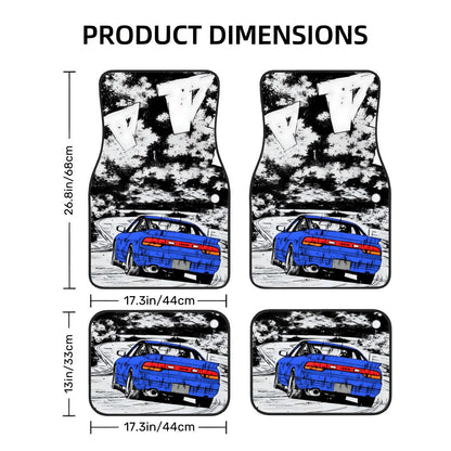 180sx JDM Illustration Automotive Floor Mats