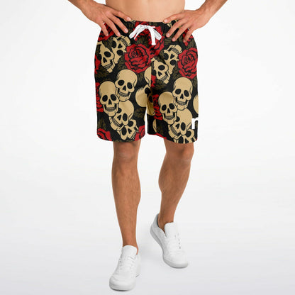 Flower & Skulls Long Shorts