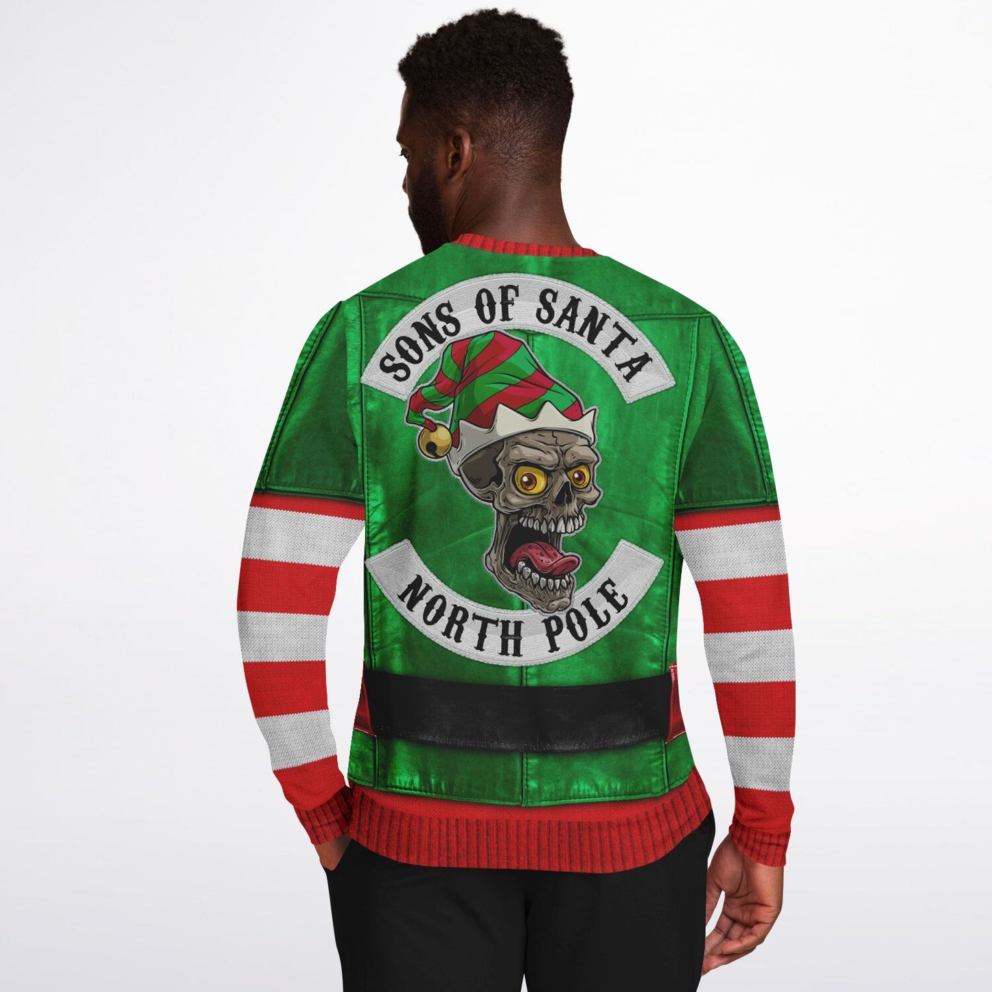 Santa's Little Biker Help Printed Sweatshirt