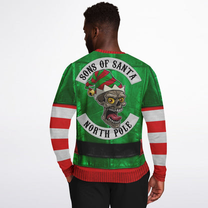 Santa's Little Biker Help Printed Sweatshirt
