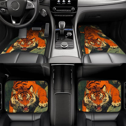 Tiger Illustration Automotive Floor Mats