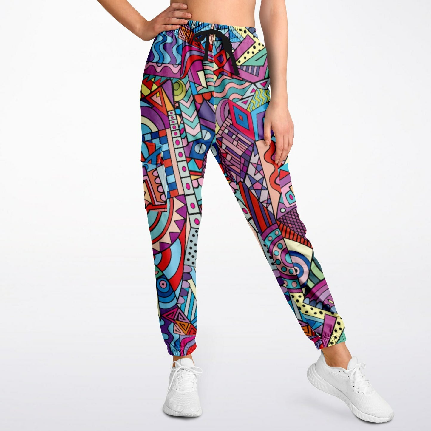 Abstract Artwork Fashion Cargo Sweatpants